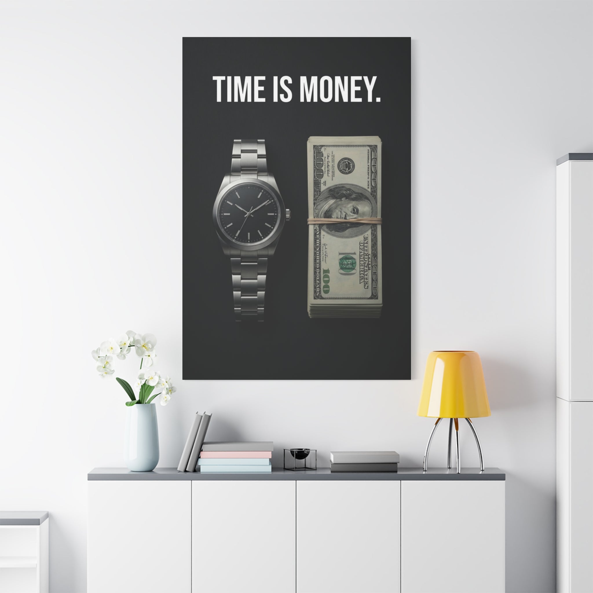 TIME IS MONEY.