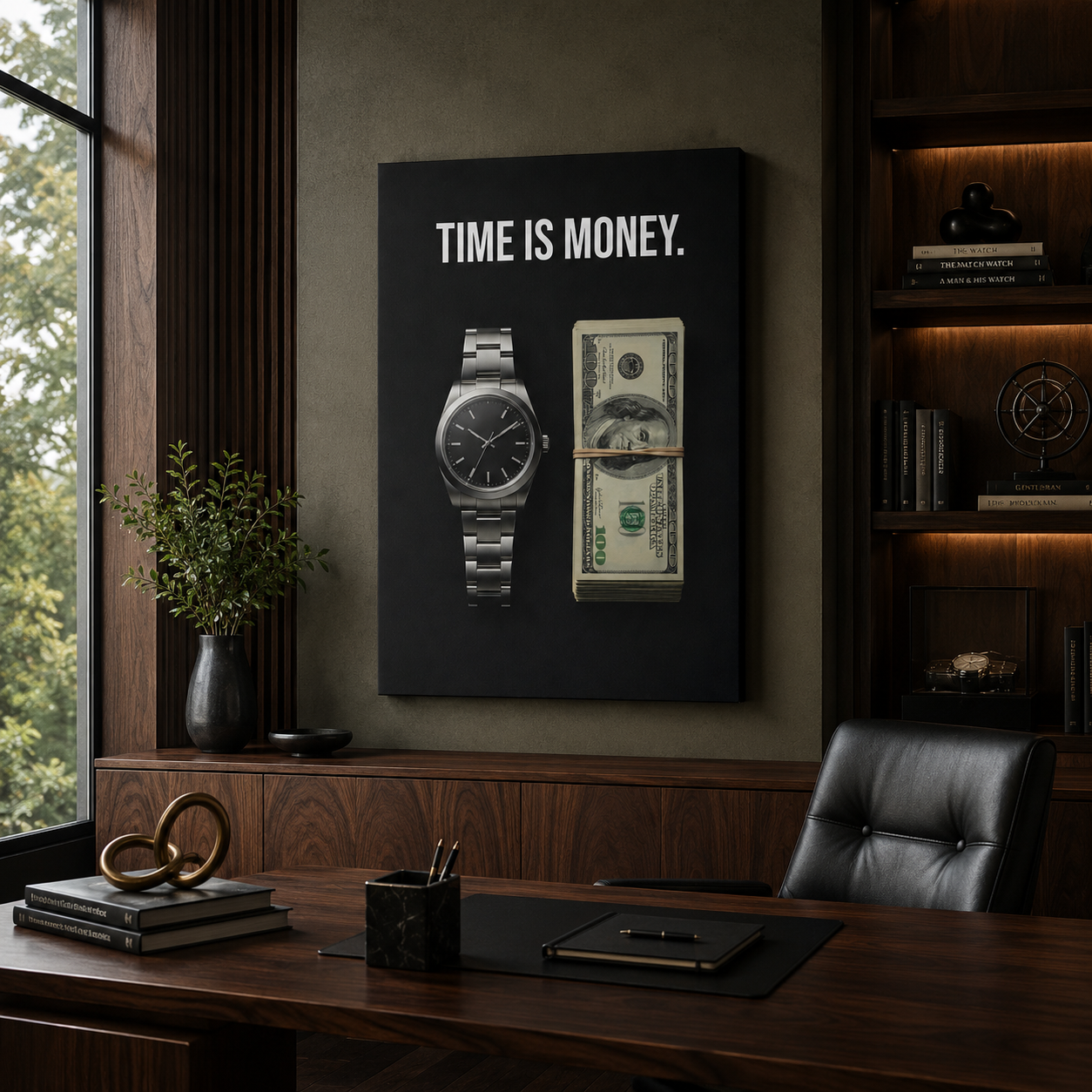 TIME IS MONEY.