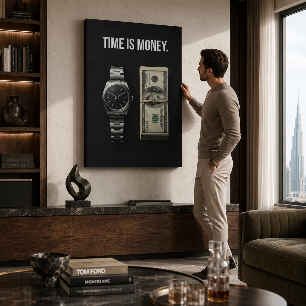 TIME IS MONEY.