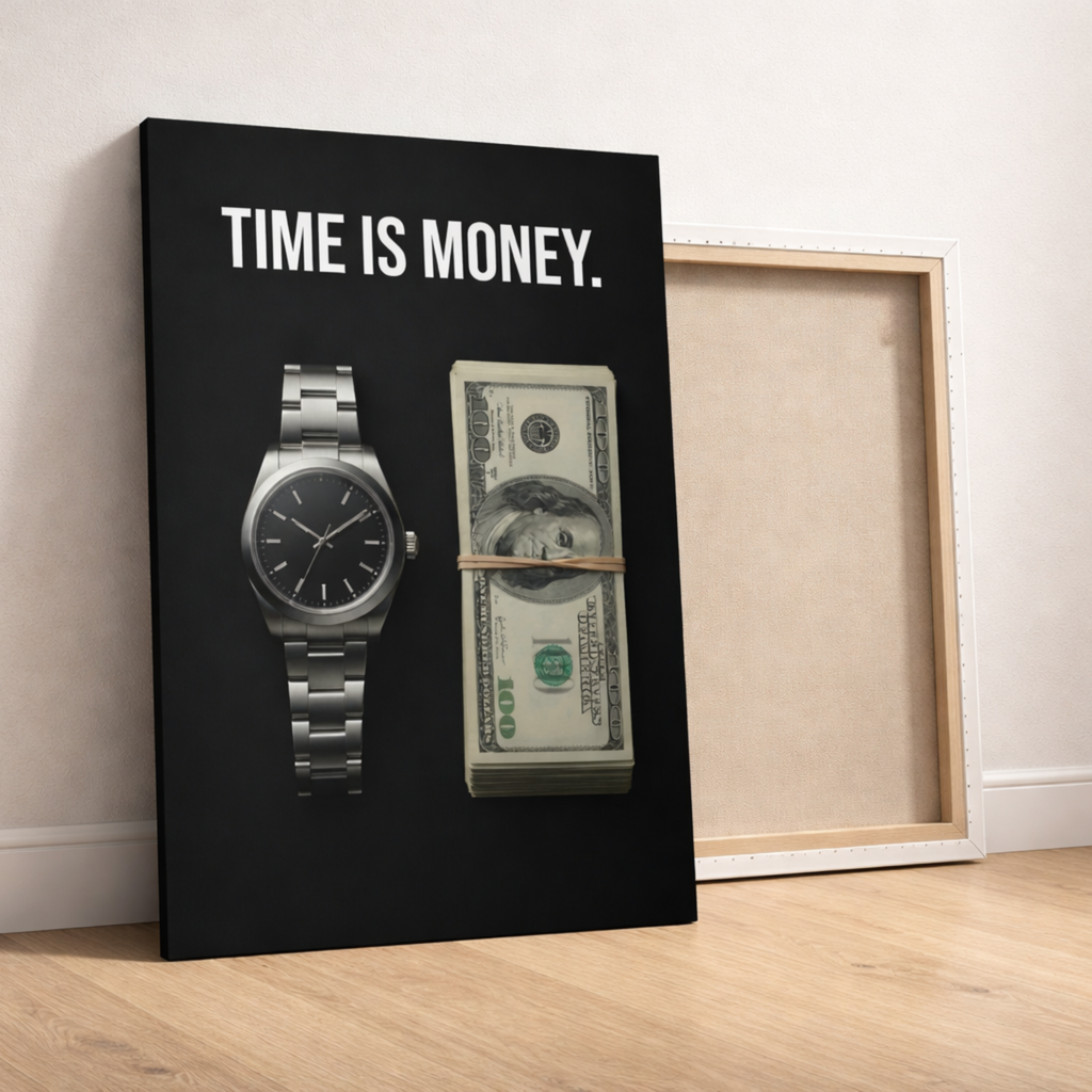 TIME IS MONEY.